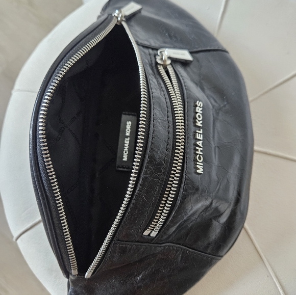 Michael Kors Black Leather Belt Bag - Picture 2 of 4